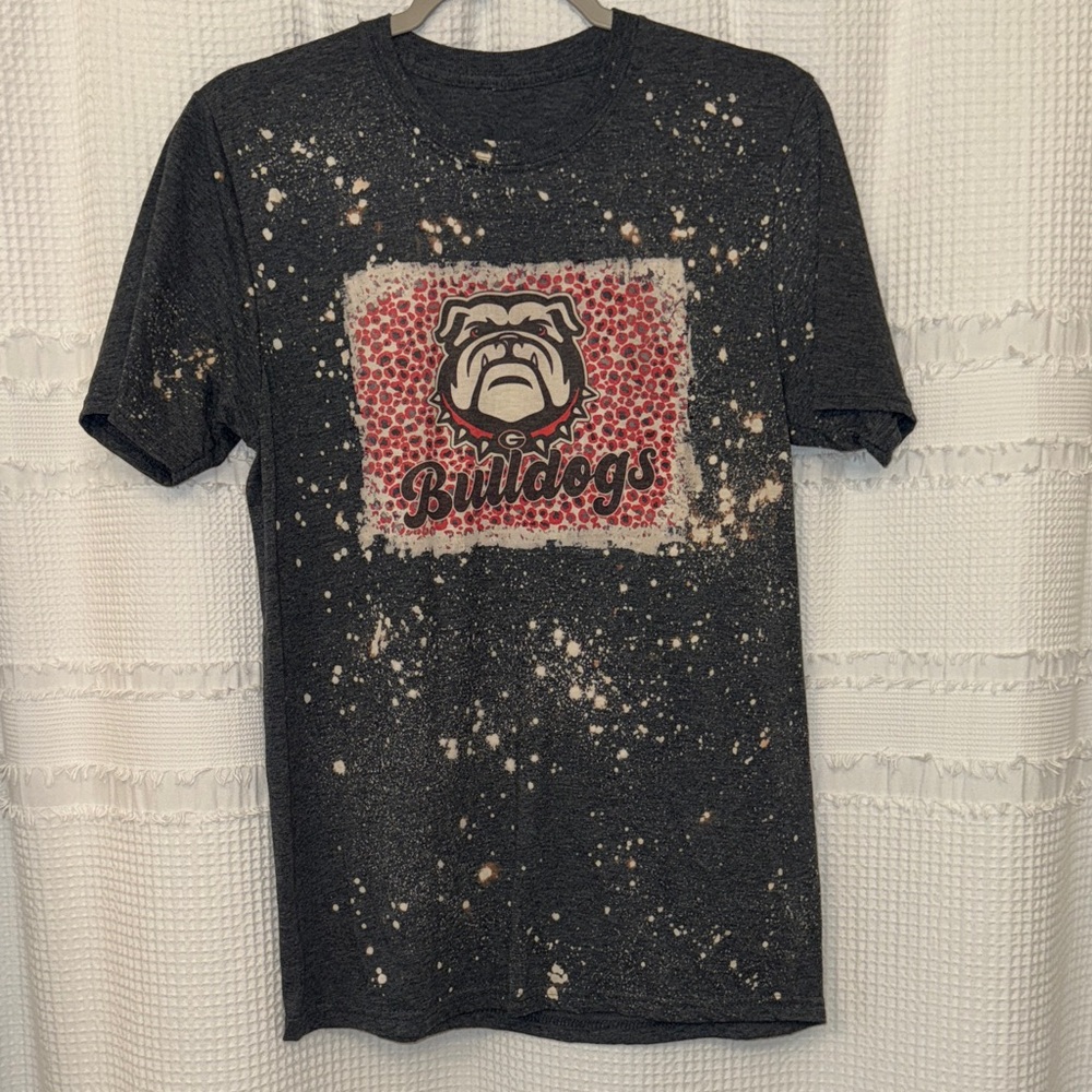 Bulldogs Bleached Graphic Short Sleeve Tee - Black
